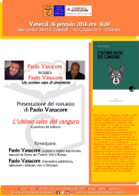 Eventi - Presentazione libro - L'ultimo salto del canguro  di Paolo Vanacore - Oristano 