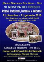 Eventi - VI Mostra dei Presepi artistici, tradizionali, fantasiosi e multietnici - Ales - Oristano