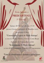 Eventi - Presentazione libro Conoscendu s'opera de Predi Antiogu di Matteo Porru e Vittorio Carta Raspi - Masullas - Oristano