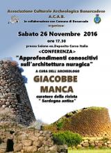 Eventi - conferenza - Approfondimenti conoscitivi sull'architettura nuragica - Bonarcado - Oristano